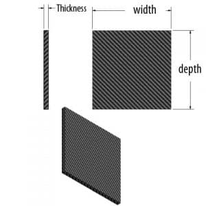Carbon fiber Square 150mm - 200mm widths
